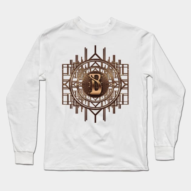 b letter in art nouveau alphabet style Long Sleeve T-Shirt by designsbyxarah